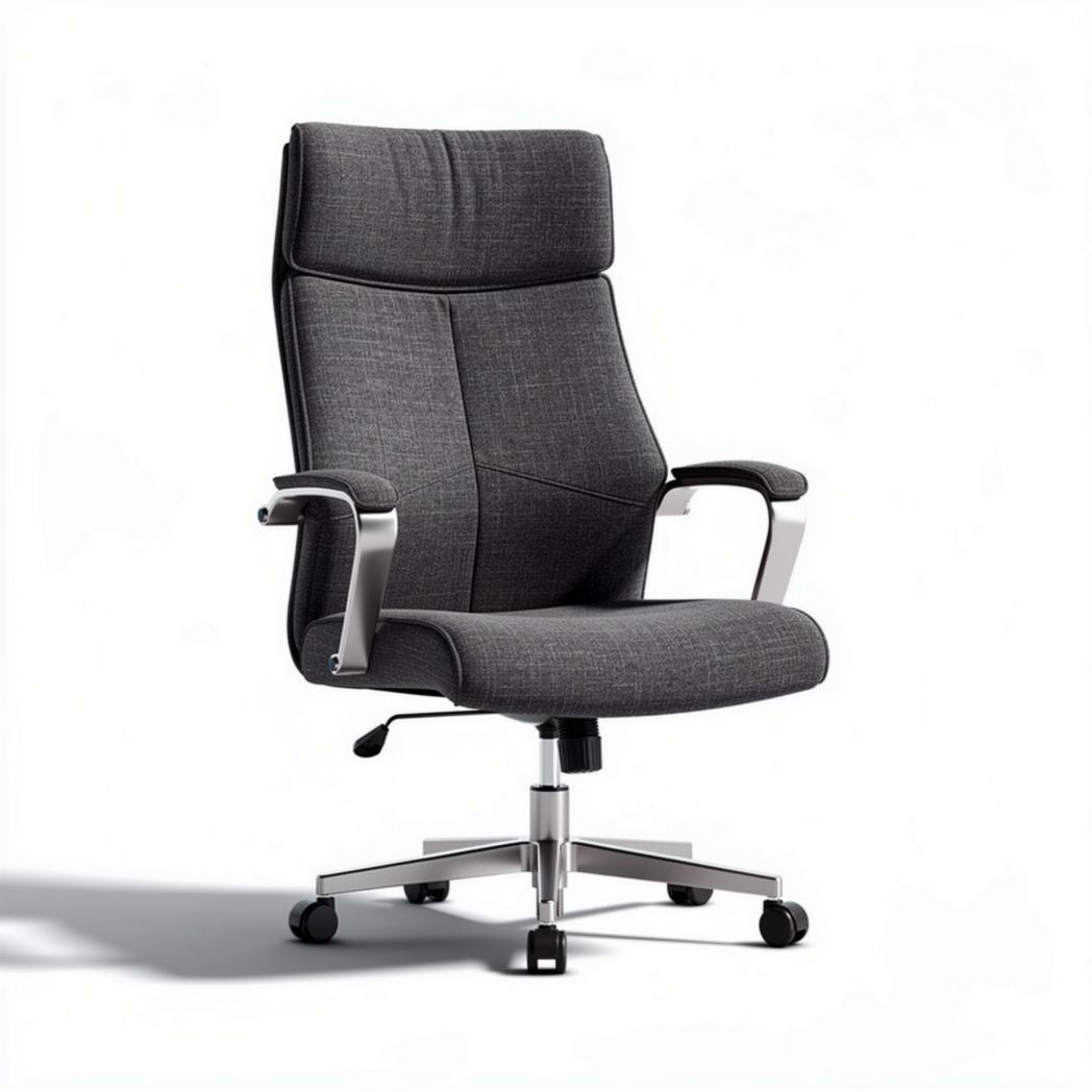 Ergonomic office chair with adjustable headrest and breathable fabric 65 x 60 x 120cm