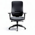 Ergonomic office chair with breathable fabric upholstery in black 55 x 65 x 120cm