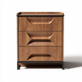 Wooden nightstand with three drawers and modern design 40 x 35 x 60cm